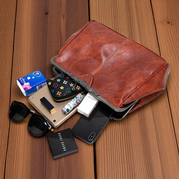 Vintage veske med lås-lukking