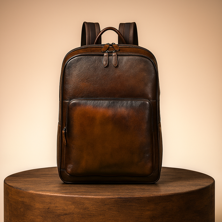 Bennett | Full-Grain Leather “Professor” Laptop Ryggsekk