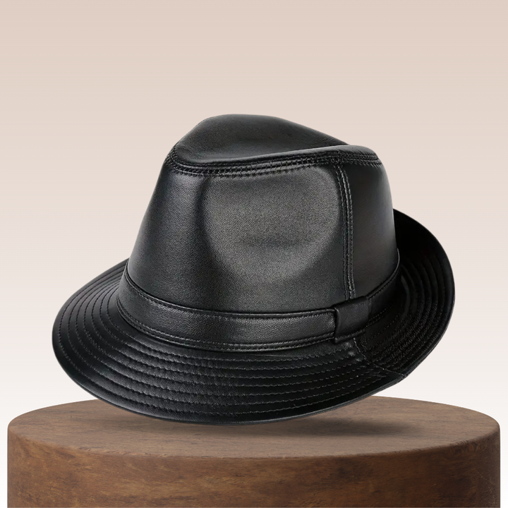Timothy | Klassisk lær Fedora-hatt