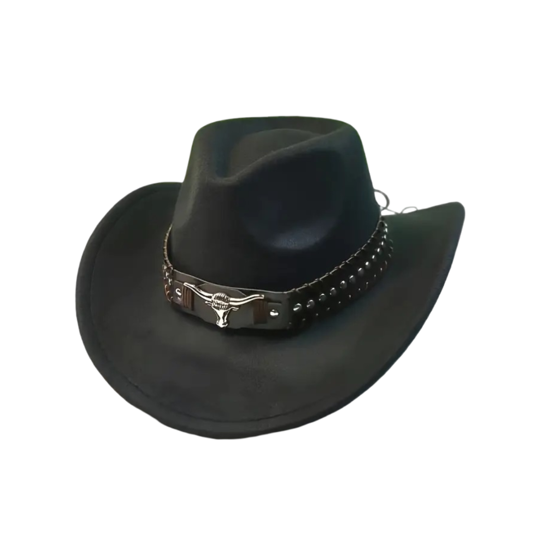 Dalton | Vintage bred skulderhatt med klassisk westernsjarm