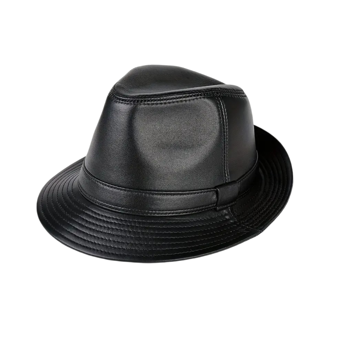 Timothy | Klassisk lær Fedora-hatt