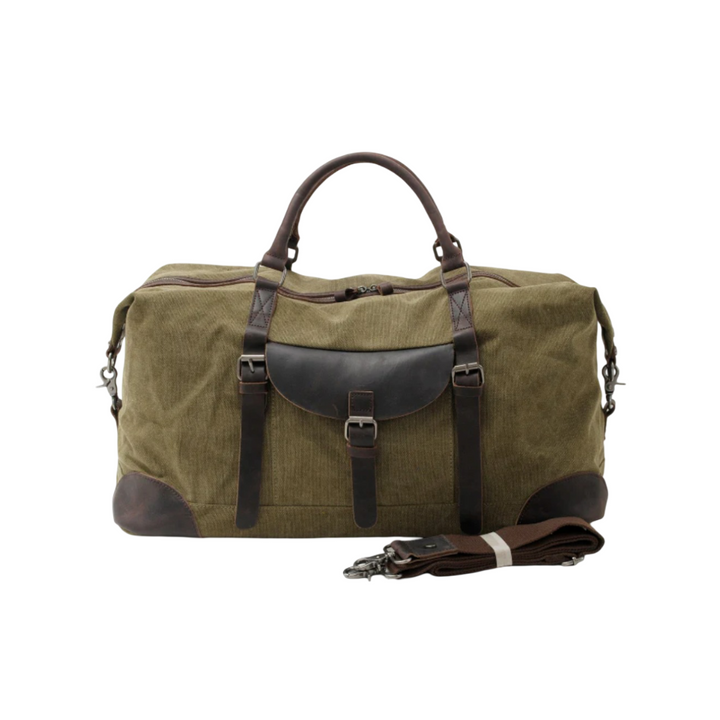Francis | Vintage Rutete Lær Duffelbag